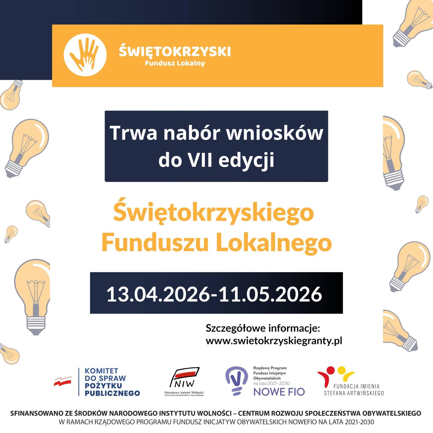 Nabór wniosków Świętokrzyski Fundusz Lokalny Grafika promująca projekt
