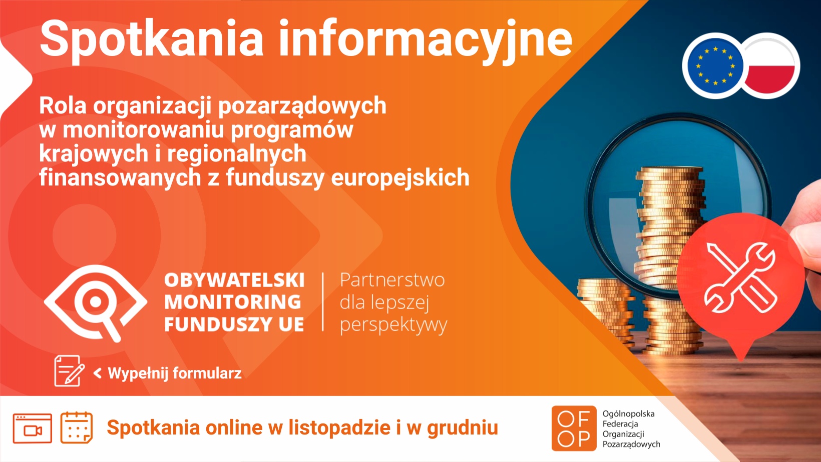 Grafika informacyjna - Obywatelski monitoring funduszy europejskich