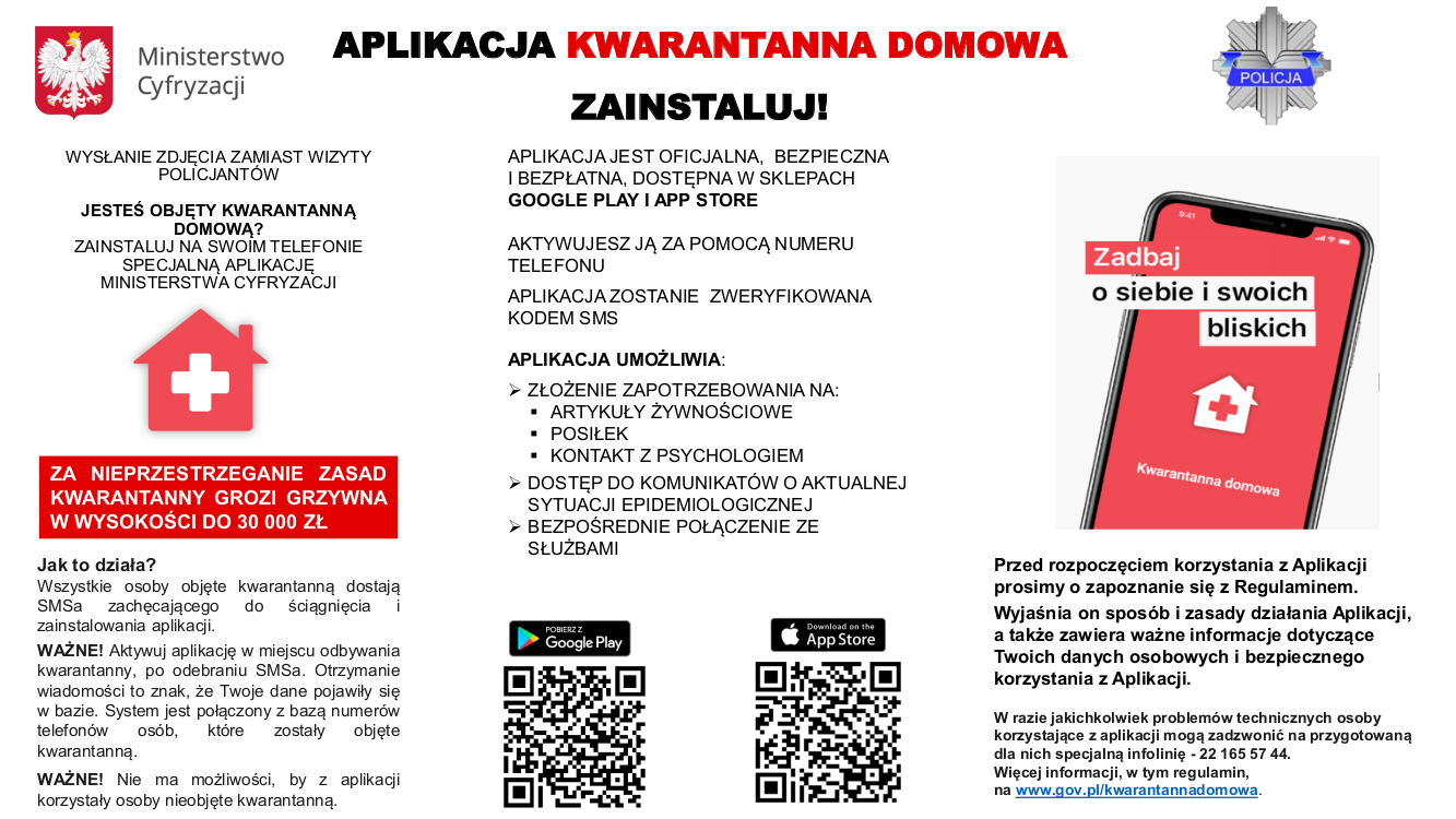 Ulotka - Aplikacja kwarantanna domowa