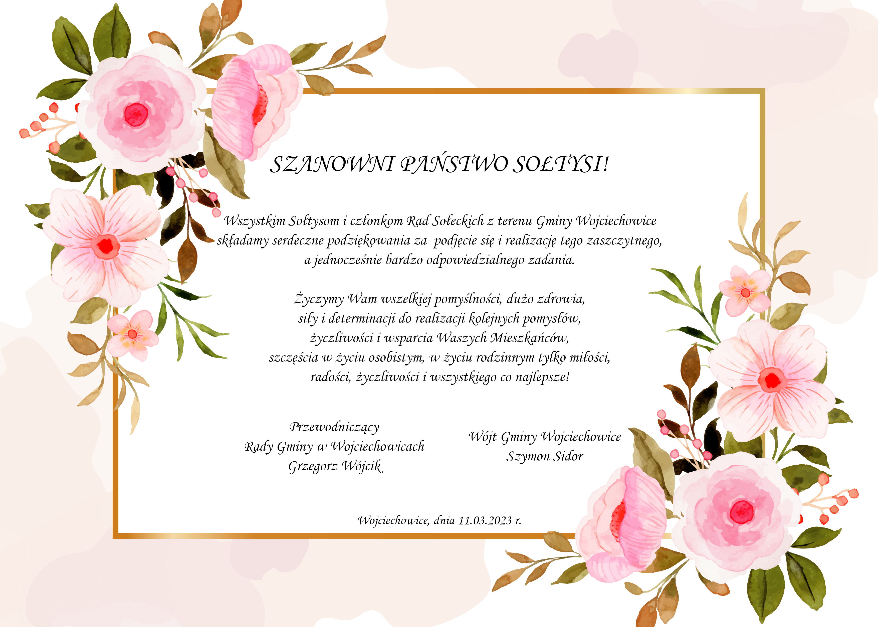 Grafika z życzeniami z okazji Dnia Sołtysa