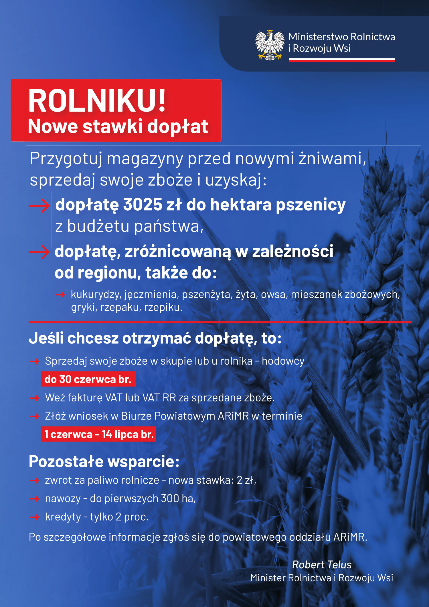 Nowe stawki dopłat