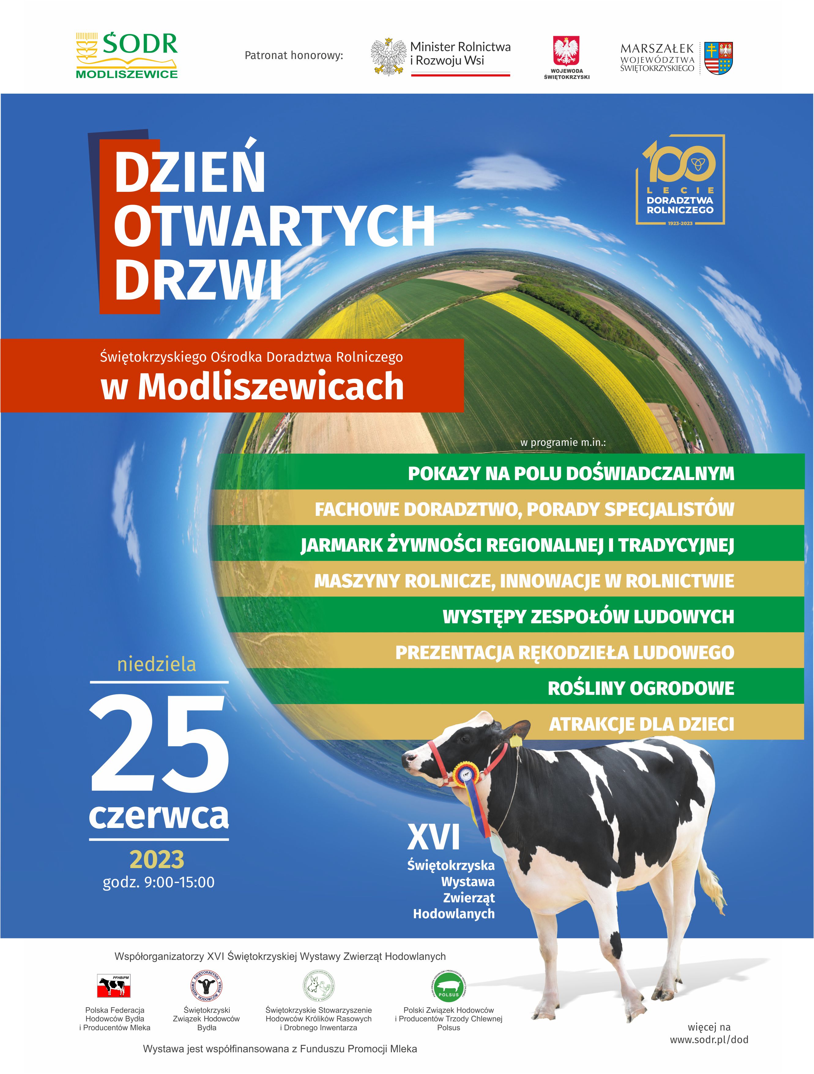 Grafika promocyjna Dzień Otwartych Drzwi ŚODR w Modliszewicach