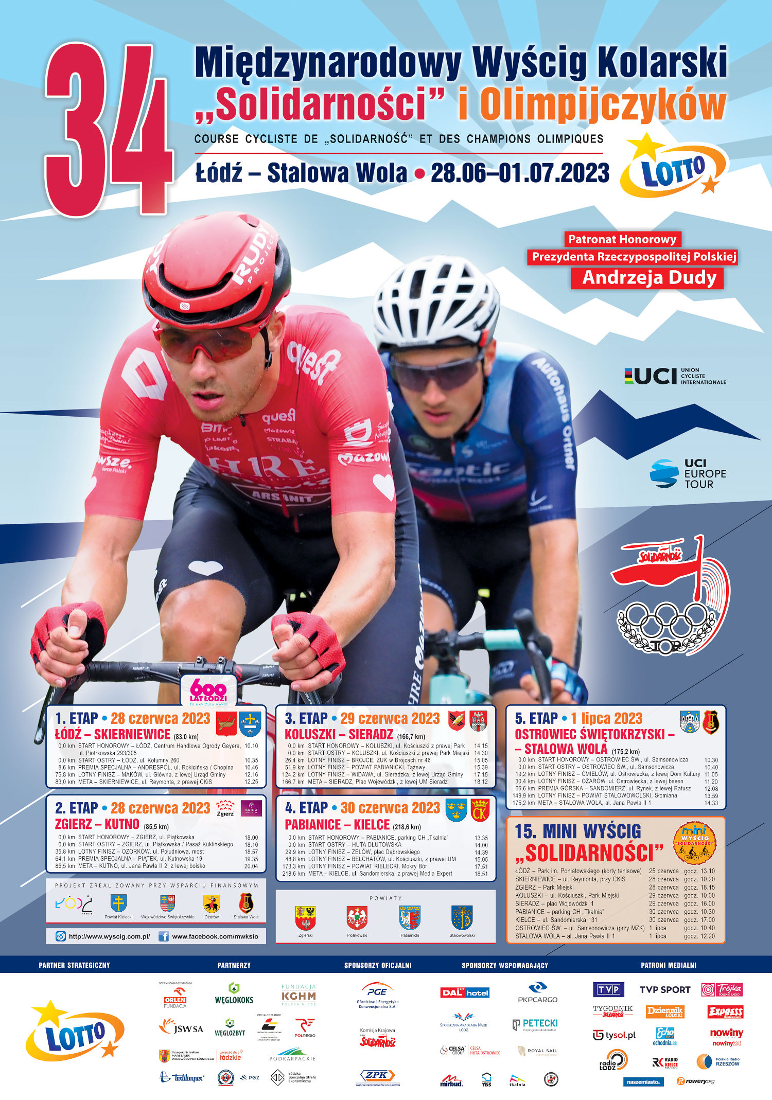 Plakat 34 Międzynarodowy Wyścig Kolarski Solidarności i Olimpijczyków