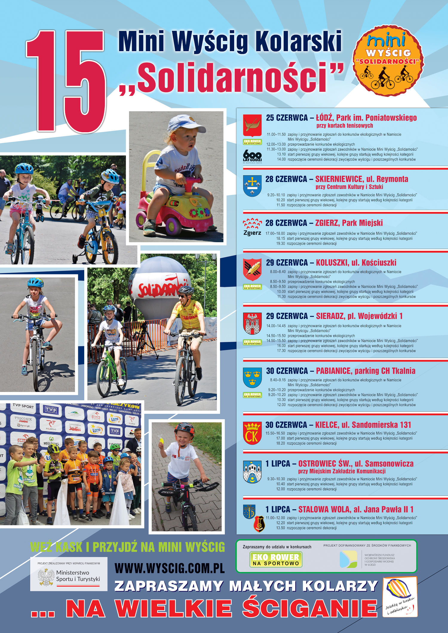 Plakat 15 Mini Wyścig Kolarski 