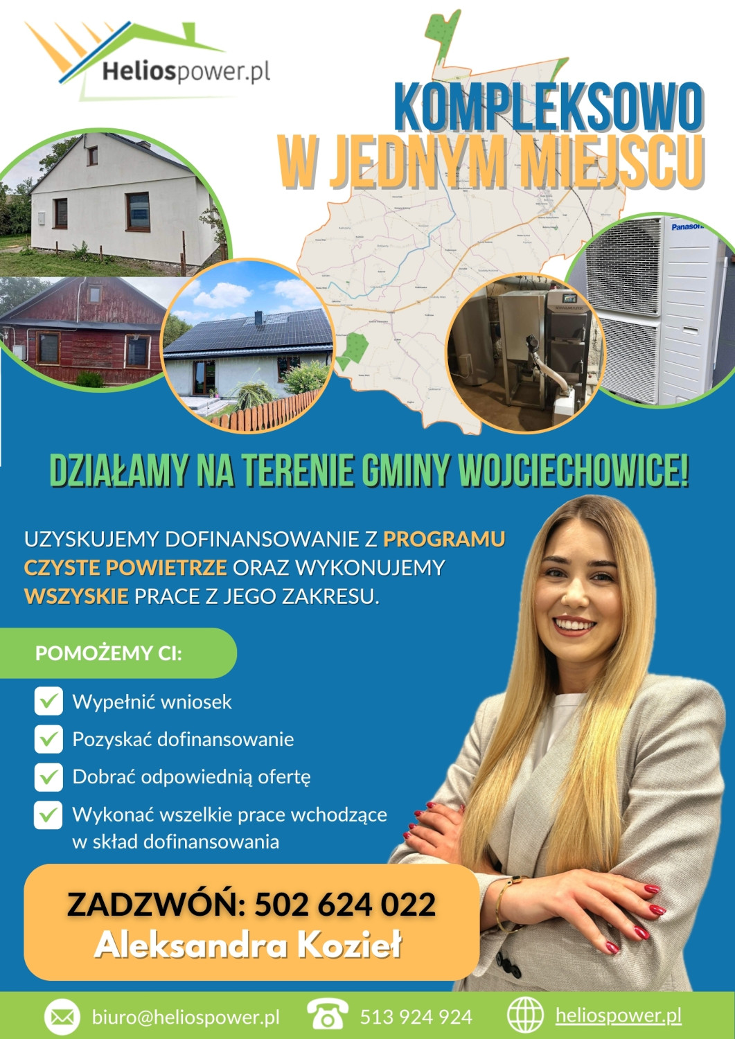Grafika z informacjami o świadczonej usłudze pomocy.