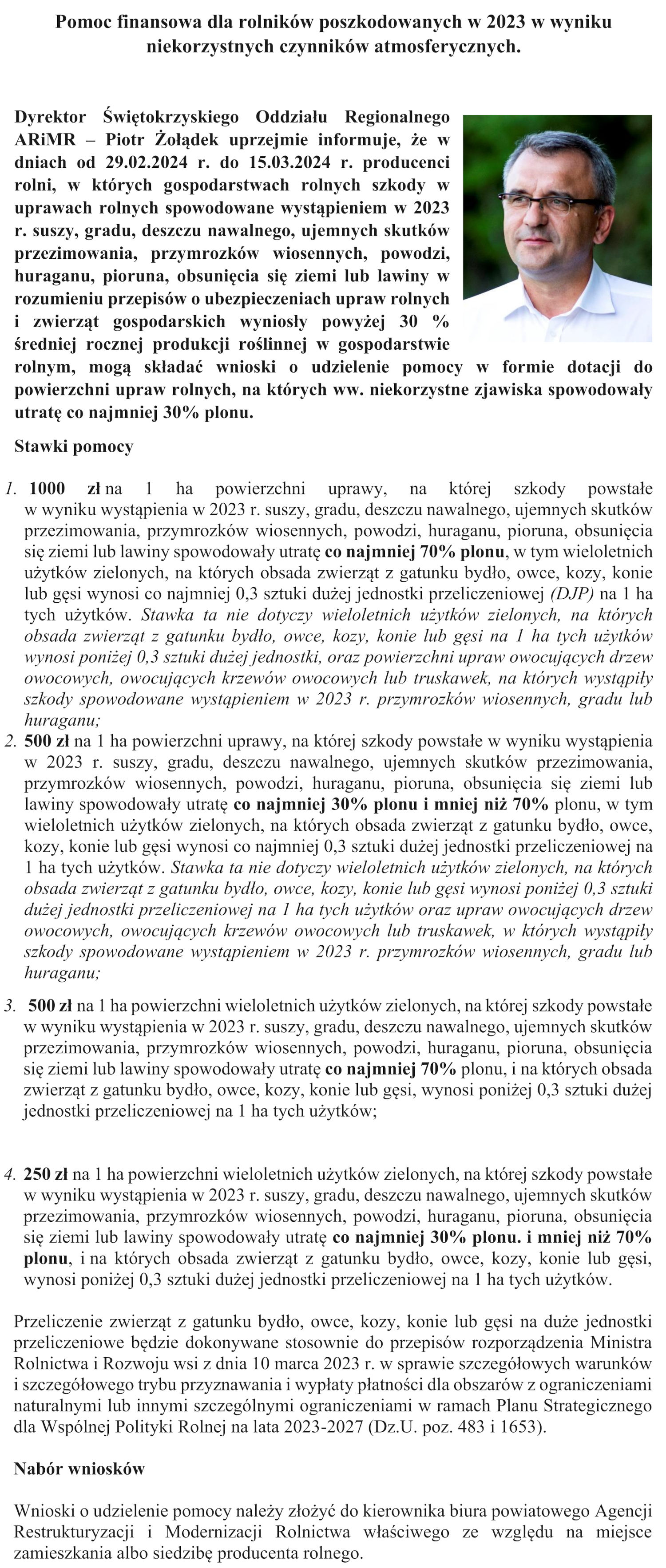 Grafika z treścią komunikatu