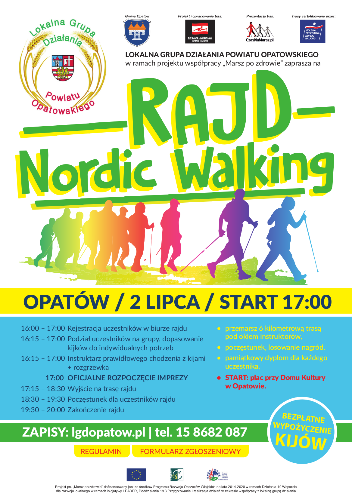 Plakat - Rajd Nordic Walking Opatów