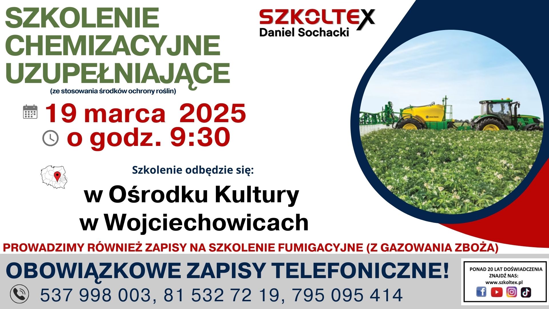 Grafika z treścią ogłoszenia