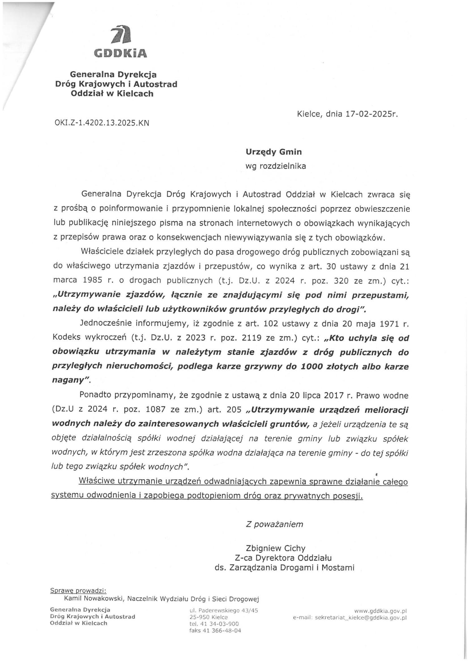 Grafika z treścią obwieszczenia