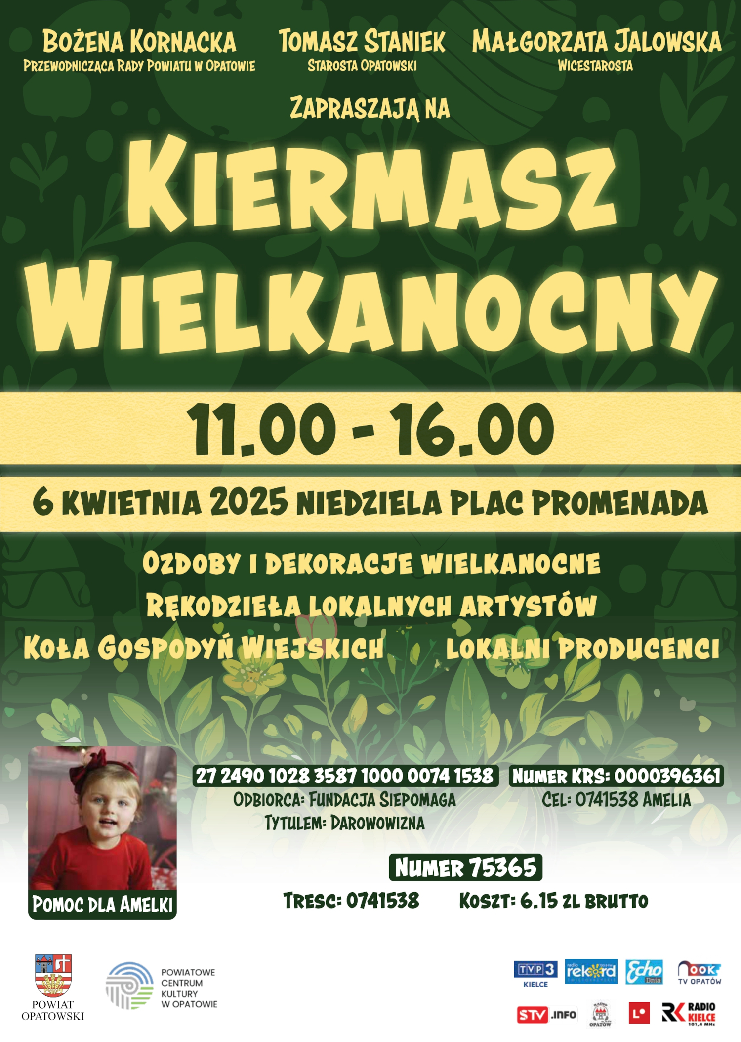 Plakat z informacjami