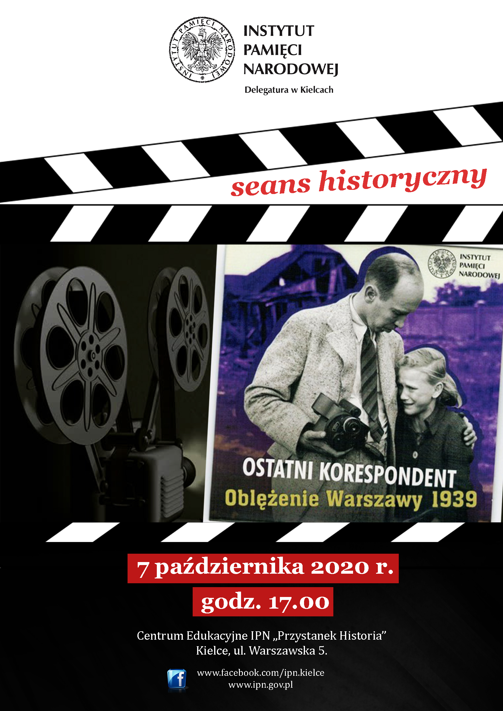 Plakat - „Ostatni korespondent. Oblężenie Warszawy 1939”