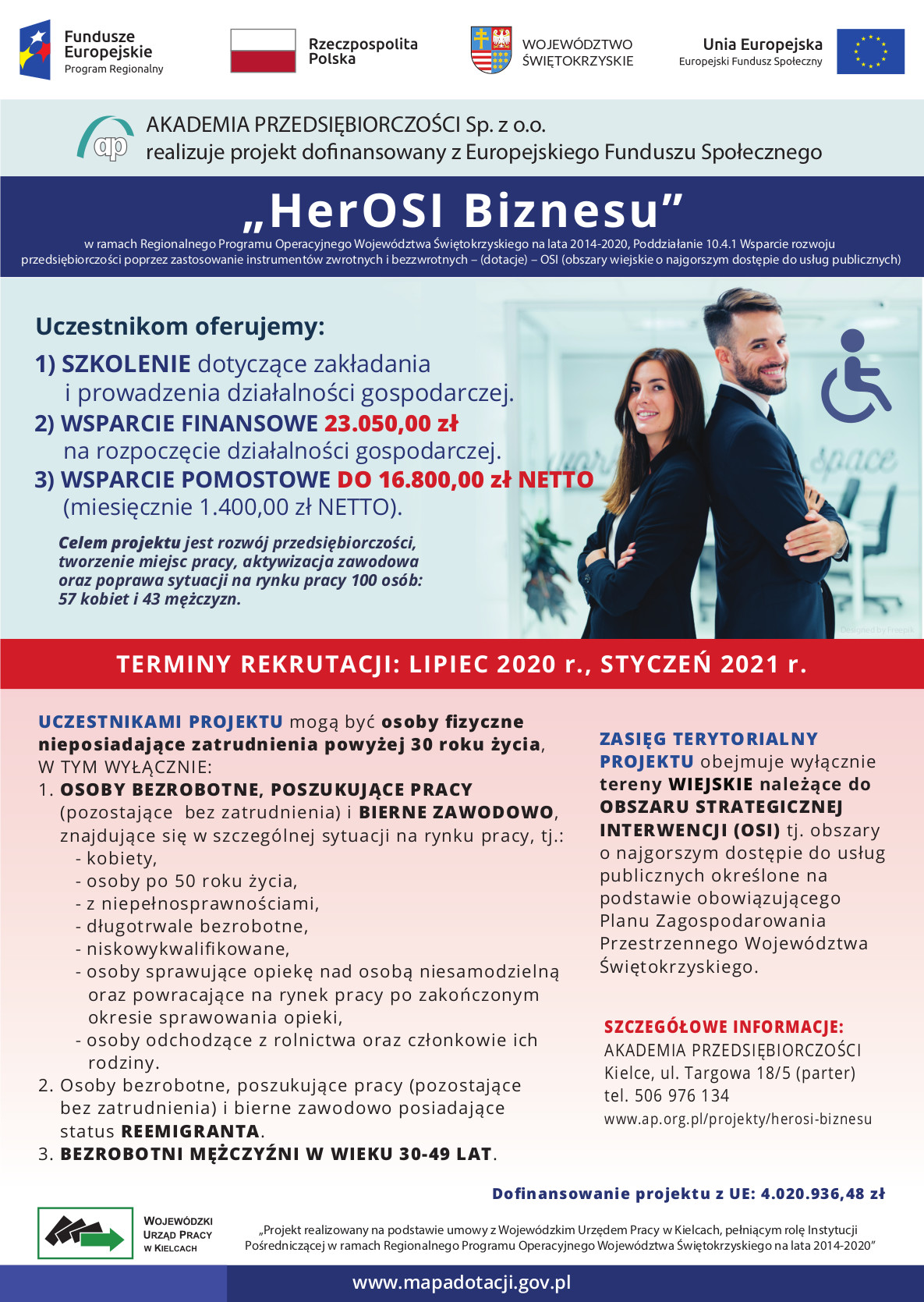 Plakat informacyjny - HerOSI Biznesu