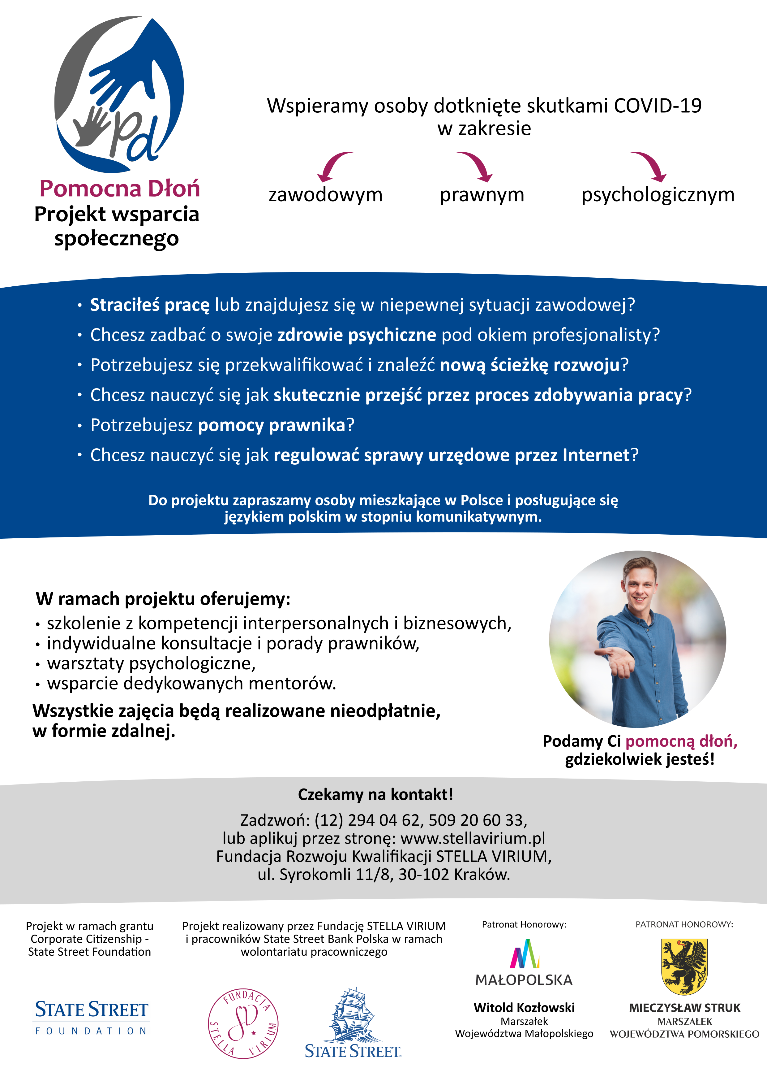 Grafika informacyjna - Projekt Pomocna Dłoń