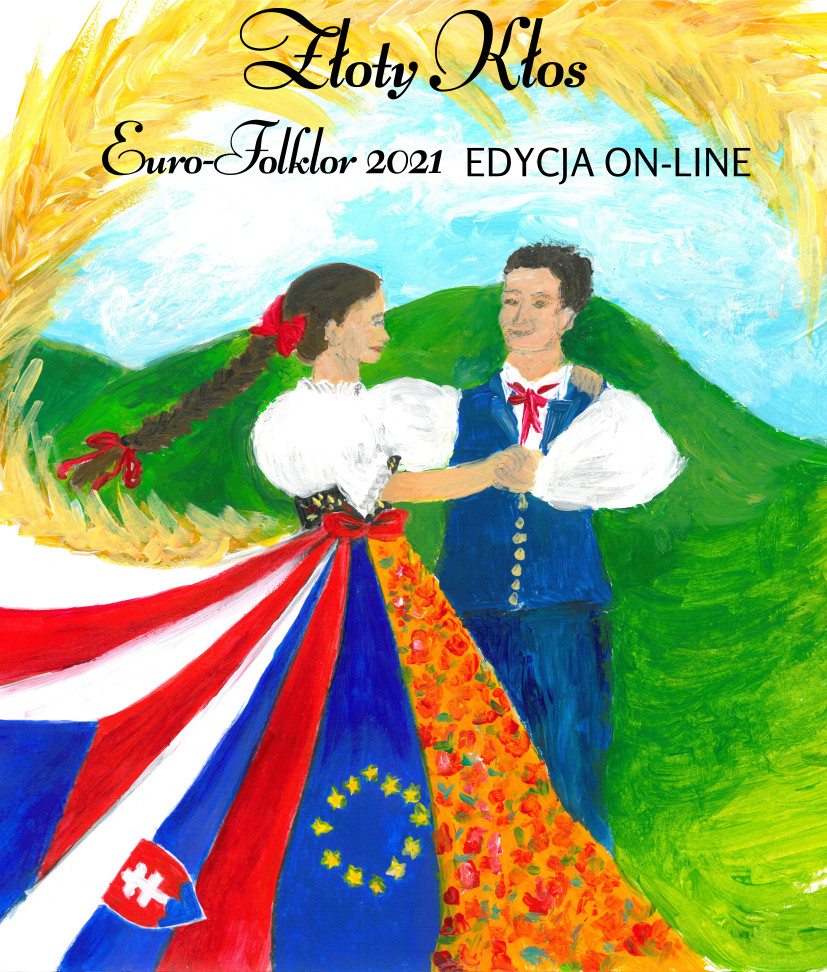 Grafika promująca Międzynarodowy Przegląd Zespołów Regionalnych 