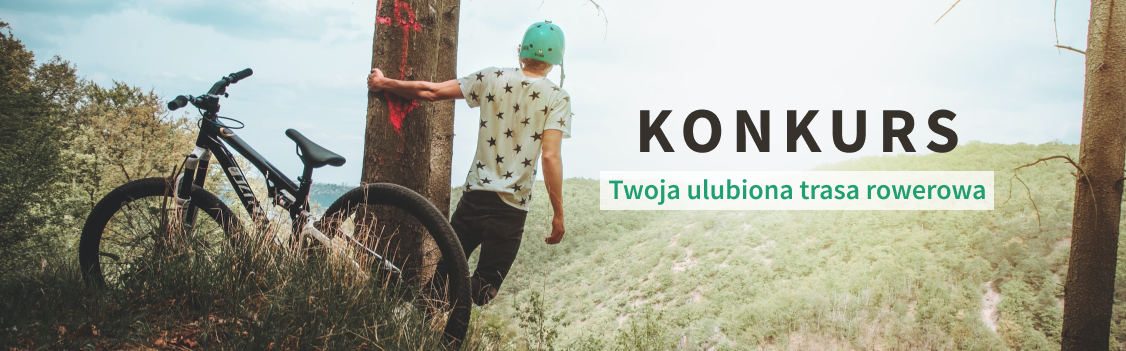 Grafika promująca konkurs Twoja ulubiona trasa rowerowa w woj. świętokrzyskim II edycja