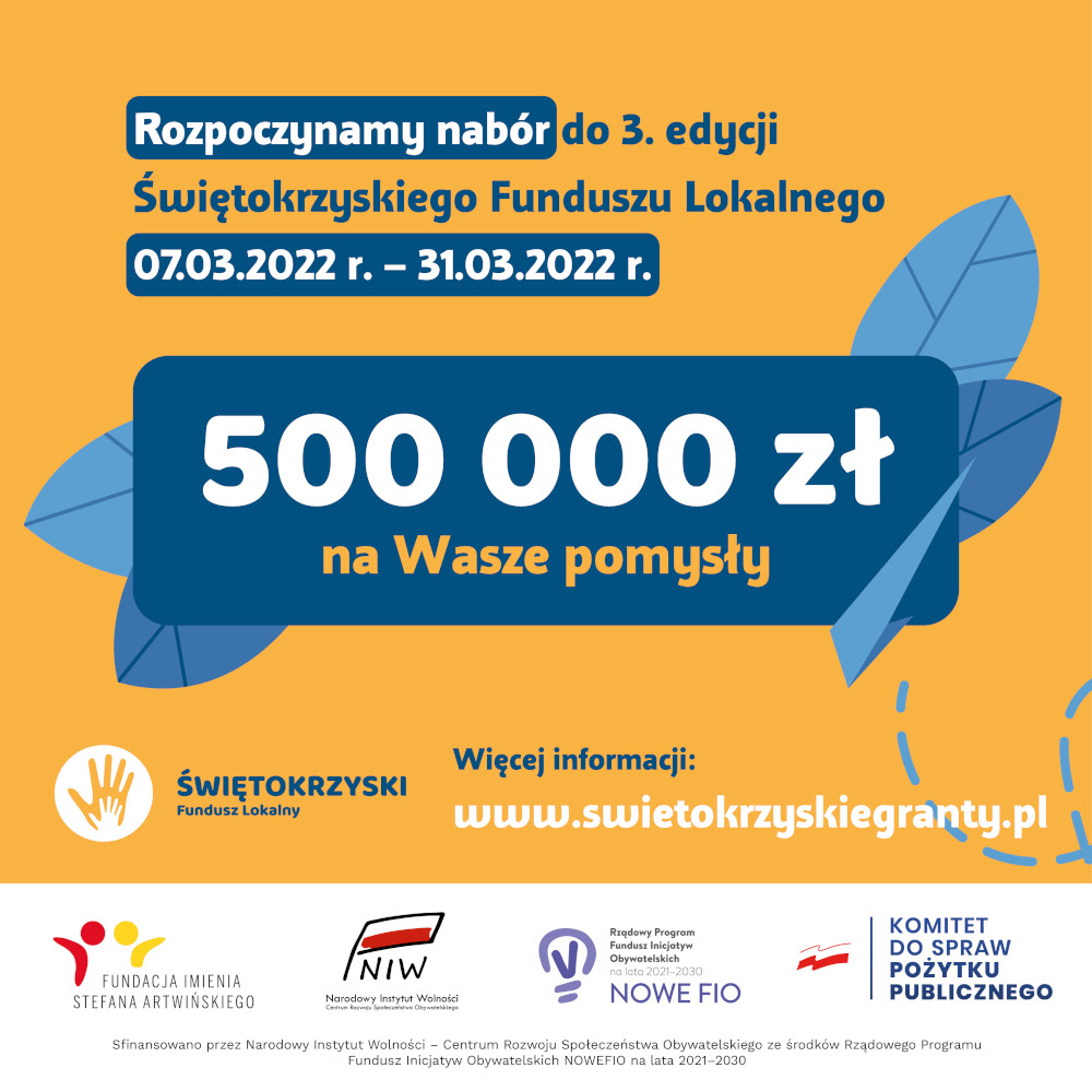 Grafika promująca Świętokrzyski Fundusz Lokalny