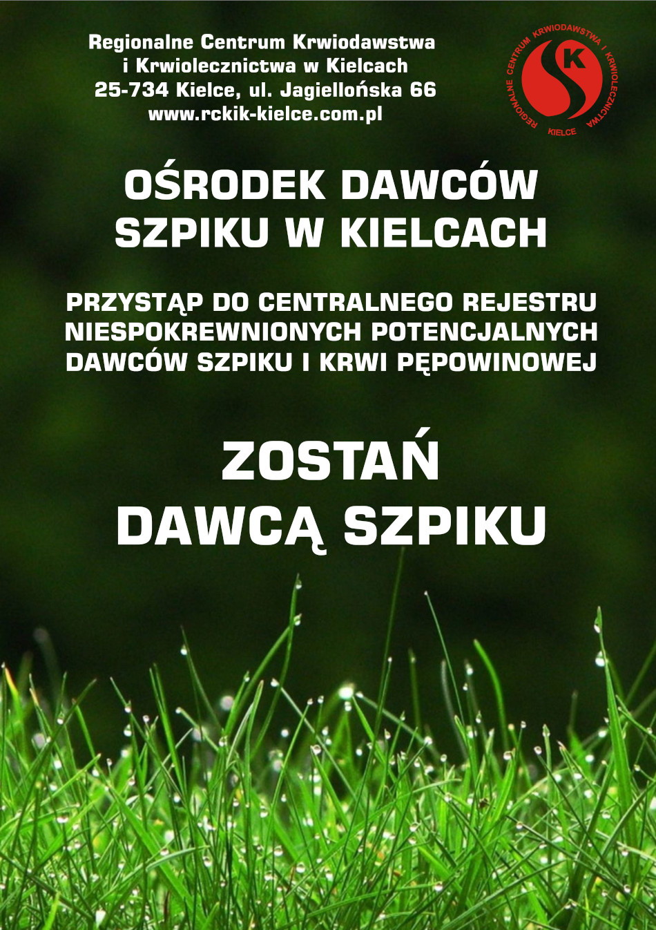 Plakat Zostań dawcą szpiku