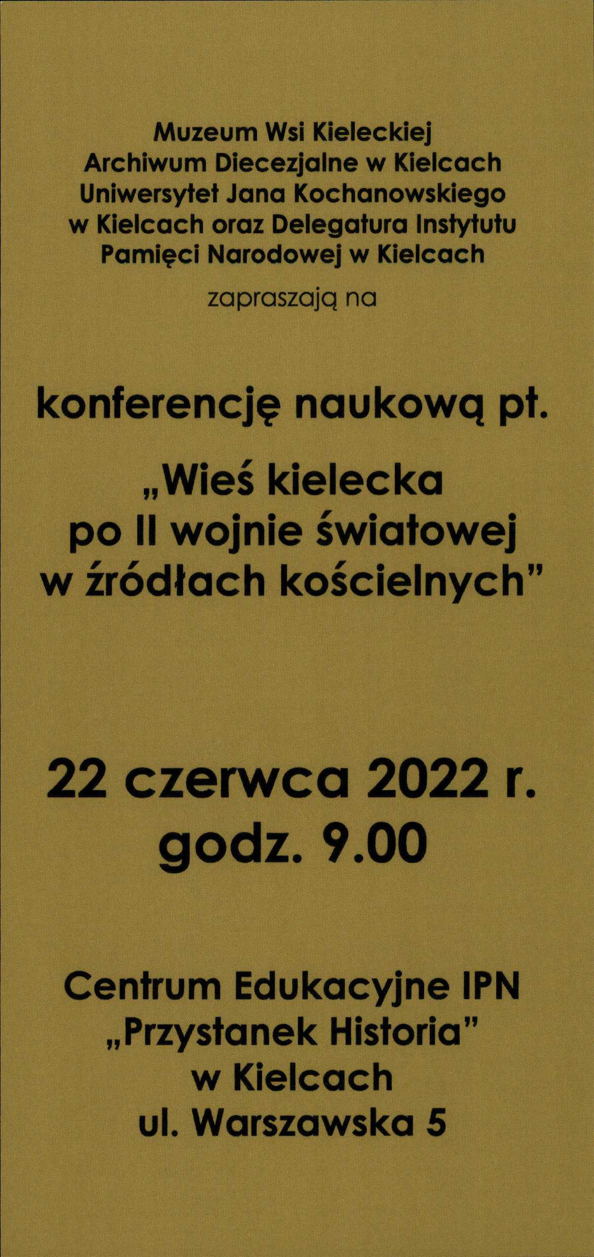 Grafika wydarzenia Wieś kielecka po II wojnie światowej w źródłach kościelnych