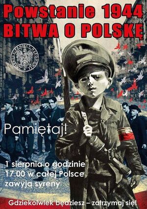 Grafika promocyjna Zaproszenie na obchody 78. rocznicy wybuchu Powstania Warszawskiego – Kielce