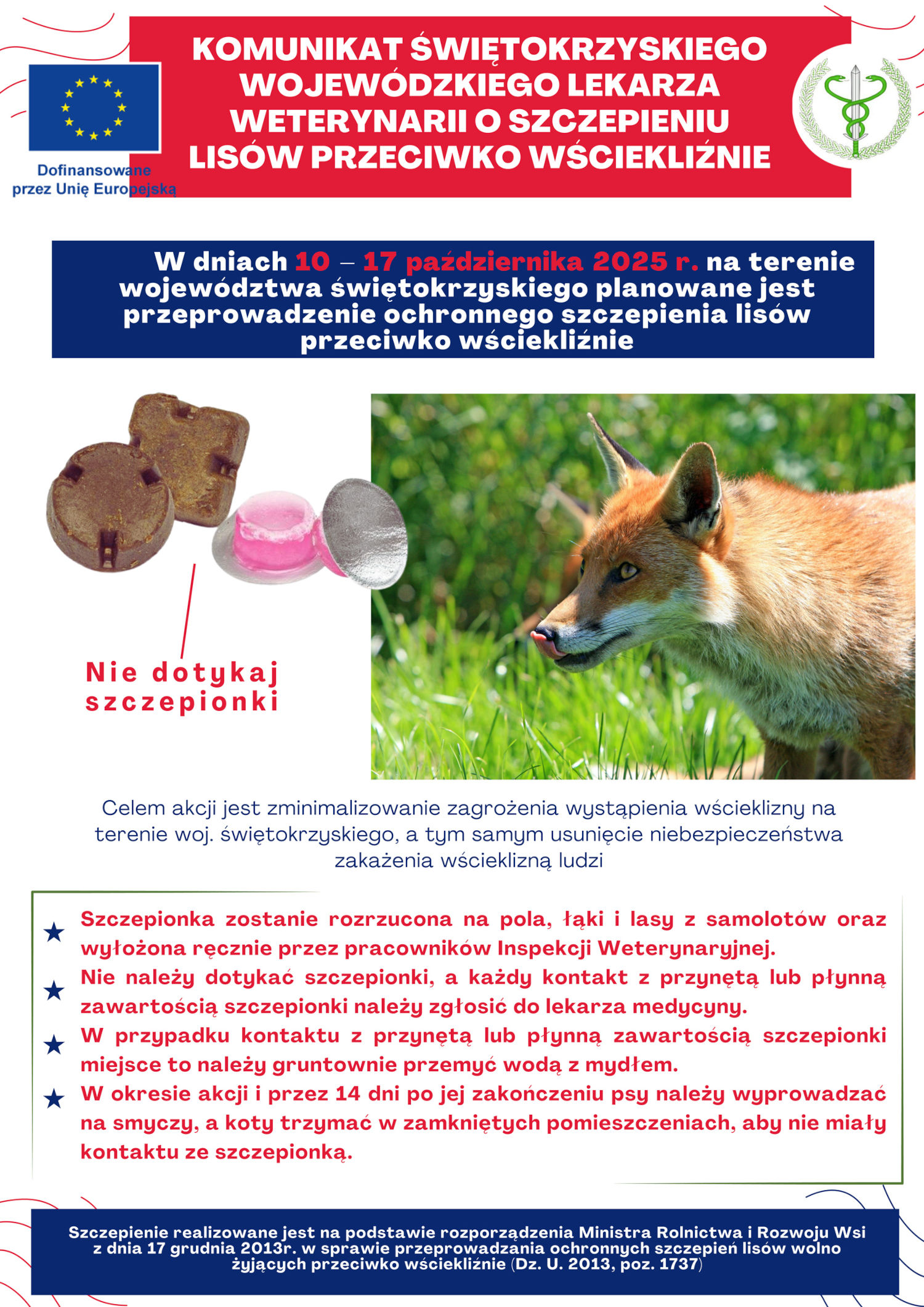 Grafika z treścią komunikatu